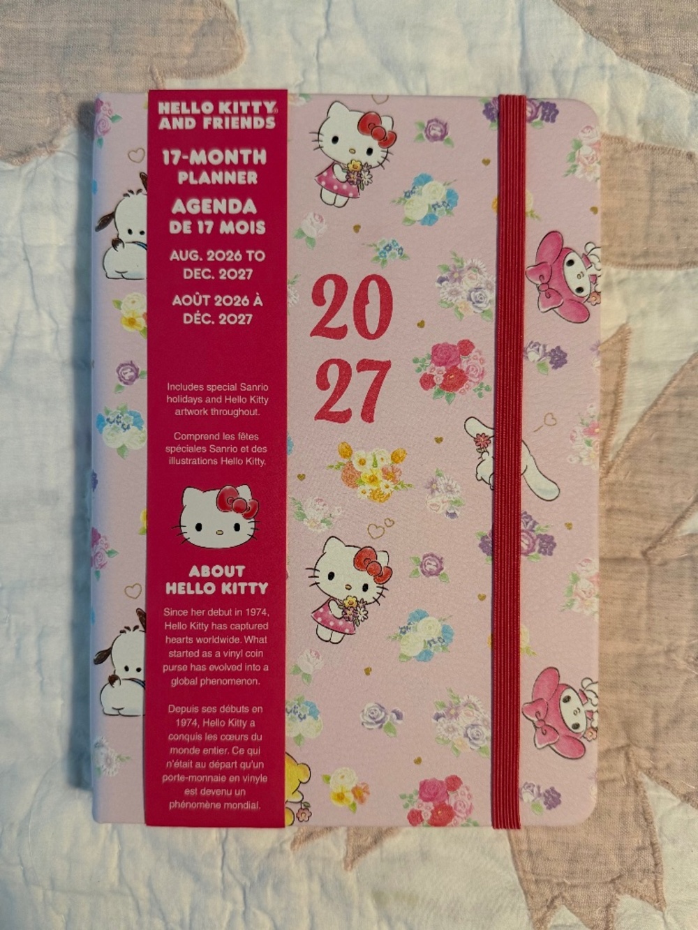 NWT -Sanrio Hello Kitty & Friends 17-Month Planner Agenda (Aug 2026 - Dec 2027)